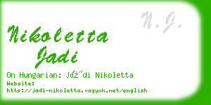 nikoletta jadi business card